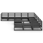 vidaXL Set mobilier de grădină, 12 piese, lemn masiv de pin vidaXL Set mobilier de grădină, 12 piese, lemn masiv de pin