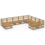 vidaXL Set mobilier de grădină, 10 piese, lemn masiv de pin vidaXL Set mobilier de grădină, 10 piese, lemn masiv de pin
