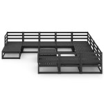 vidaXL Set mobilier de grădină, 12 piese, lemn masiv de pin vidaXL Set mobilier de grădină, 12 piese, lemn masiv de pin