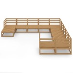 vidaXL Set mobilier de grădină, 11 piese, lemn masiv de pin vidaXL Set mobilier de grădină, 11 piese, lemn masiv de pin