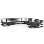 vidaXL Set mobilier de grădină, 11 piese, lemn masiv de pin vidaXL Set mobilier de grădină, 11 piese, lemn masiv de pin