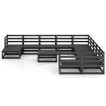 vidaXL Set mobilier de grădină, 12 piese, lemn masiv de pin vidaXL Set mobilier de grădină, 12 piese, lemn masiv de pin