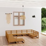 vidaXL Set mobilier de grădină, 12 piese, lemn masiv de pin vidaXL Set mobilier de grădină, 12 piese, lemn masiv de pin