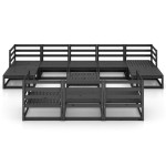 vidaXL Set mobilier de grădină, 11 piese, lemn masiv de pin vidaXL Set mobilier de grădină, 11 piese, lemn masiv de pin