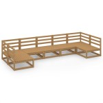 vidaXL Set mobilier de grădină, 7 piese, lemn masiv de pin