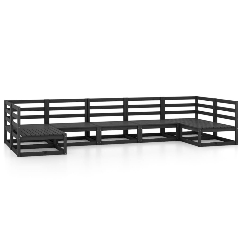 vidaXL Set mobilier de grădină, 7 piese, lemn masiv de pin