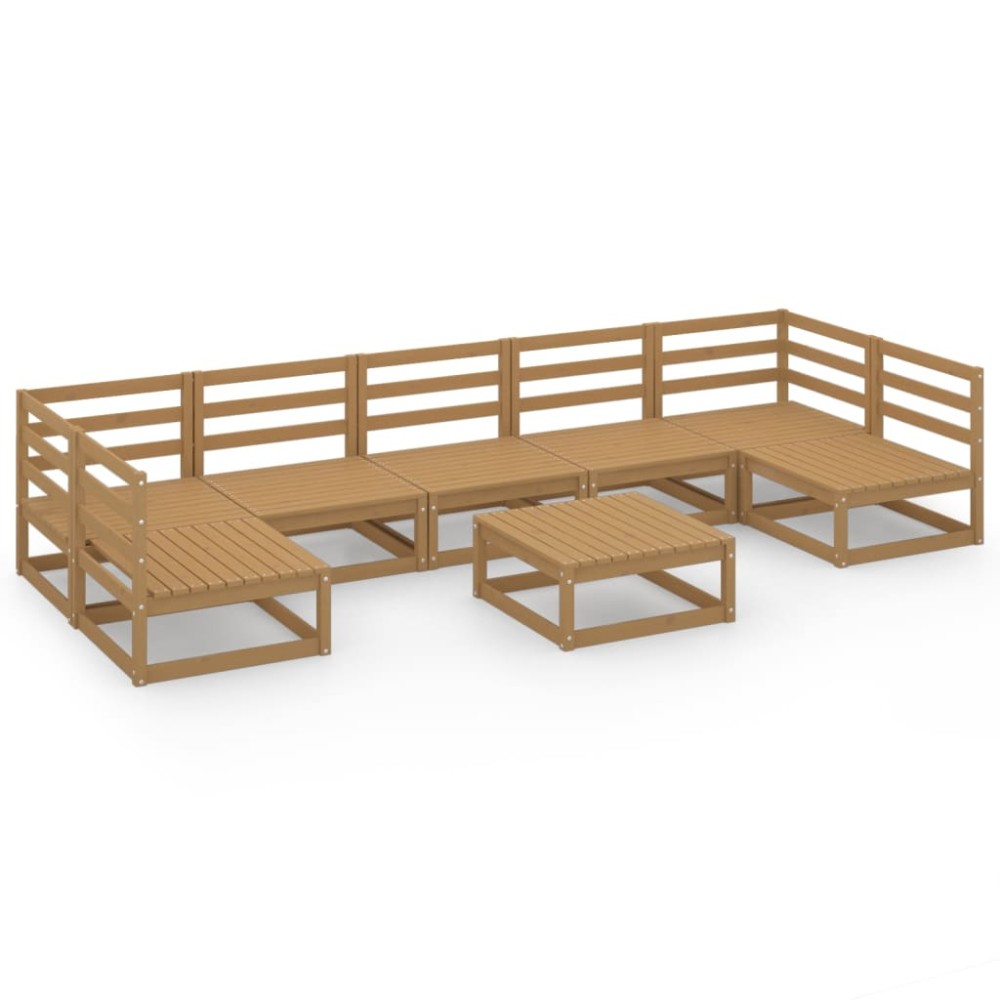 vidaXL Set mobilier de grădină, 8 piese, lemn masiv de pin