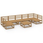 vidaXL Set mobilier de grădină, 8 piese, lemn masiv de pin