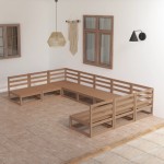 vidaXL Set mobilier de grădină, 9 piese, lemn masiv de pin vidaXL Set mobilier de grădină, 9 piese, lemn masiv de pin