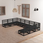 vidaXL Set mobilier de grădină, 9 piese, lemn masiv de pin vidaXL Set mobilier de grădină, 9 piese, lemn masiv de pin