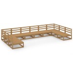 vidaXL Set mobilier de grădină, 10 piese, lemn masiv de pin vidaXL Set mobilier de grădină, 10 piese, lemn masiv de pin