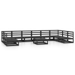 vidaXL Set mobilier de grădină, 11 piese, lemn masiv de pin vidaXL Set mobilier de grădină, 11 piese, lemn masiv de pin