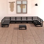 vidaXL Set mobilier de grădină, 11 piese, lemn masiv de pin vidaXL Set mobilier de grădină, 11 piese, lemn masiv de pin
