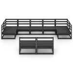 vidaXL Set mobilier de grădină, 9 piese, lemn masiv de pin vidaXL Set mobilier de grădină, 9 piese, lemn masiv de pin