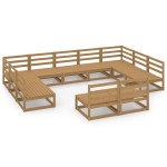 vidaXL Set mobilier de grădină, 11 piese, lemn masiv de pin vidaXL Set mobilier de grădină, 11 piese, lemn masiv de pin