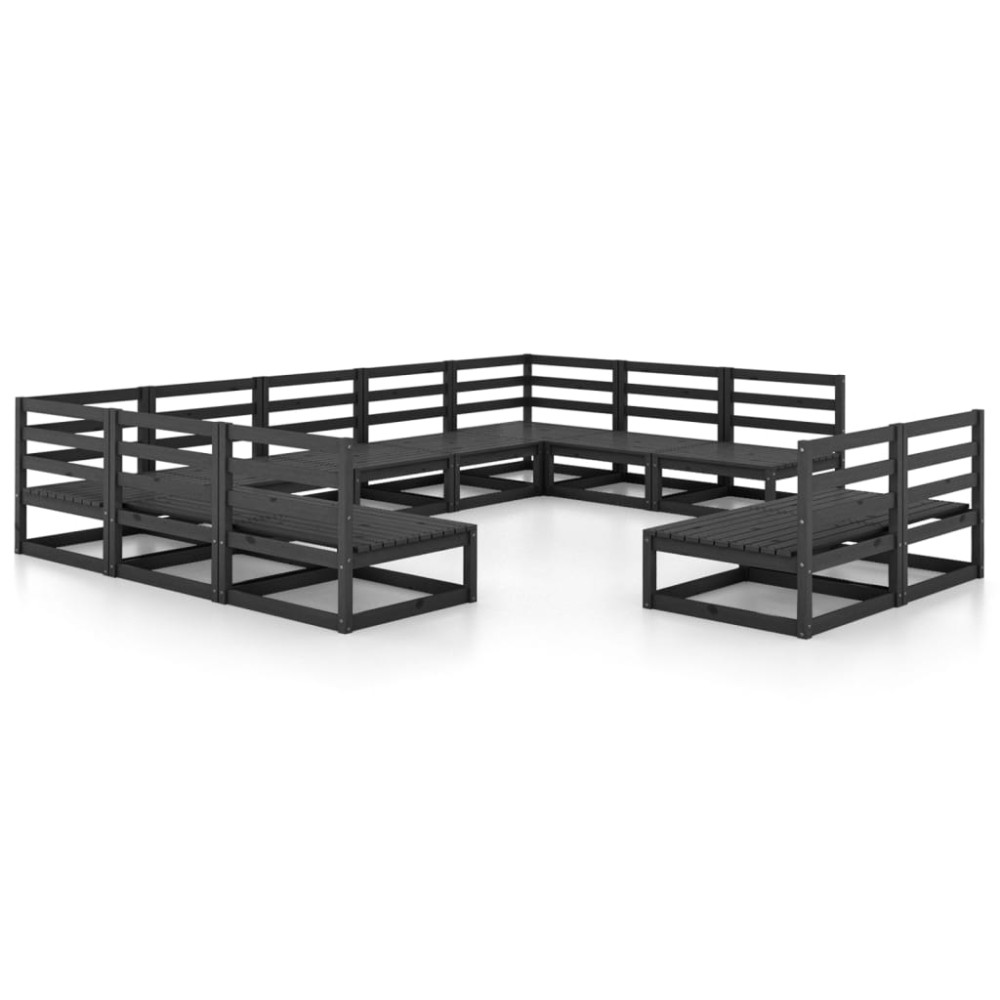 vidaXL Set mobilier de grădină, 11 piese, lemn masiv de pin
