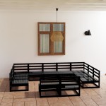 vidaXL Set mobilier de grădină, 11 piese, lemn masiv de pin vidaXL Set mobilier de grădină, 11 piese, lemn masiv de pin