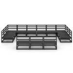 vidaXL Set mobilier de grădină, 13 piese, lemn masiv de pin vidaXL Set mobilier de grădină, 13 piese, lemn masiv de pin