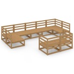 vidaXL Set mobilier de grădină, 9 piese, lemn masiv de pin vidaXL Set mobilier de grădină, 9 piese, lemn masiv de pin