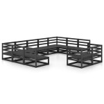 vidaXL Set mobilier de grădină, 11 piese, lemn masiv de pin vidaXL Set mobilier de grădină, 11 piese, lemn masiv de pin