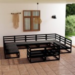 vidaXL Set mobilier de grădină, 11 piese, lemn masiv de pin vidaXL Set mobilier de grădină, 11 piese, lemn masiv de pin