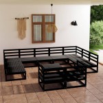 vidaXL Set mobilier de grădină, 12 piese, lemn masiv de pin vidaXL Set mobilier de grădină, 12 piese, lemn masiv de pin