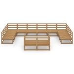 vidaXL Set mobilier de grădină, 12 piese, lemn masiv de pin vidaXL Set mobilier de grădină, 12 piese, lemn masiv de pin