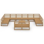 vidaXL Set mobilier de grădină, 13 piese, lemn masiv de pin vidaXL Set mobilier de grădină, 13 piese, lemn masiv de pin