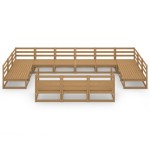 vidaXL Set mobilier de grădină, 13 piese, lemn masiv de pin vidaXL Set mobilier de grădină, 13 piese, lemn masiv de pin