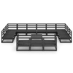 vidaXL Set mobilier de grădină, 14 piese, lemn masiv de pin