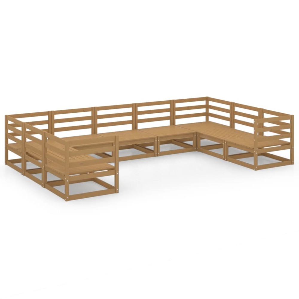 vidaXL Set mobilier de grădină, 9 piese, lemn masiv de pin