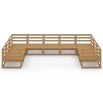 vidaXL Set mobilier de grădină, 9 piese, lemn masiv de pin vidaXL Set mobilier de grădină, 9 piese, lemn masiv de pin