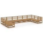 vidaXL Set mobilier de grădină, 10 piese, lemn masiv de pin vidaXL Set mobilier de grădină, 10 piese, lemn masiv de pin