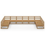 vidaXL Set mobilier de grădină, 10 piese, lemn masiv de pin vidaXL Set mobilier de grădină, 10 piese, lemn masiv de pin