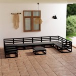 vidaXL Set mobilier de grădină, 11 piese, lemn masiv de pin vidaXL Set mobilier de grădină, 11 piese, lemn masiv de pin