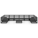 vidaXL Set mobilier de grădină, 11 piese, lemn masiv de pin vidaXL Set mobilier de grădină, 11 piese, lemn masiv de pin