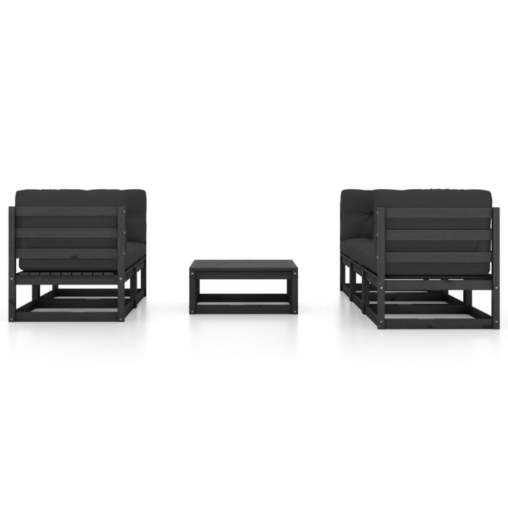vidaXL Set mobilier grădină cu perne, 6 piese, lemn masiv pin