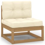 vidaXL Set mobilier de grădină cu perne, 9 piese, lemn masiv de pin