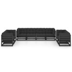 vidaXL Set mobilier grădină cu perne, 8 piese, lemn masiv pin