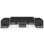 vidaXL Set mobilier grădină cu perne, 9 piese, lemn masiv pin vidaXL Set mobilier grădină cu perne, 9 piese, lemn masiv pin