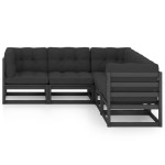 vidaXL Set mobilier grădină cu perne, 5 piese, lemn masiv pin