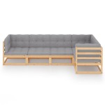 vidaXL Set mobilier de grădină, 5 piese, cu perne, lemn masiv de pin vidaXL Set mobilier de grădină, 5 piese, cu perne, lemn masiv de pin