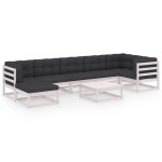 vidaXL Set mobilier de grădină cu perne, 8 piese, lemn masiv de pin vidaXL Set mobilier de grădină cu perne, 8 piese, lemn masiv de pin