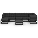 vidaXL Set mobilier de grădină cu perne, 8 piese, lemn masiv pin vidaXL Set mobilier de grădină cu perne, 8 piese, lemn masiv pin