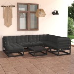 vidaXL Set mobilier de grădină cu perne, 8 piese, lemn masiv pin vidaXL Set mobilier de grădină cu perne, 8 piese, lemn masiv pin