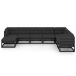 vidaXL Set mobilier de grădină din 8 piese, lemn masiv de pin vidaXL Set mobilier de grădină din 8 piese, lemn masiv de pin