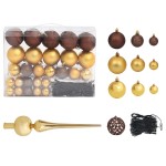 vidaXL Brad Crăciun pre-iluminat artificial, set globuri, alb, 180 cm vidaXL Brad Crăciun pre-iluminat artificial, set globuri, alb, 180 cm