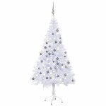 vidaXL Brad de Crăciun pre-iluminat cu globuri, 150 cm, 380 de ramuri vidaXL Brad de Crăciun pre-iluminat cu globuri, 150 cm, 380 de ramuri