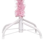 vidaXL Brad Crăciun pre-iluminat cu set globuri, roz, 210 cm, PVC vidaXL Brad Crăciun pre-iluminat cu set globuri, roz, 210 cm, PVC