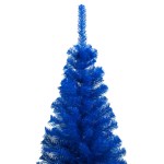 vidaXL Brad Crăciun pre-iluminat cu set globuri, albastru, 210 cm, PVC vidaXL Brad Crăciun pre-iluminat cu set globuri, albastru, 210 cm, PVC